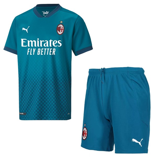 Trikot AC Milan Ausweich Kinder 2020-21 Blau